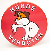Hinweisschilder Hunde Verboten