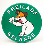 Hinweisschilder Hunde Freilaufgelände